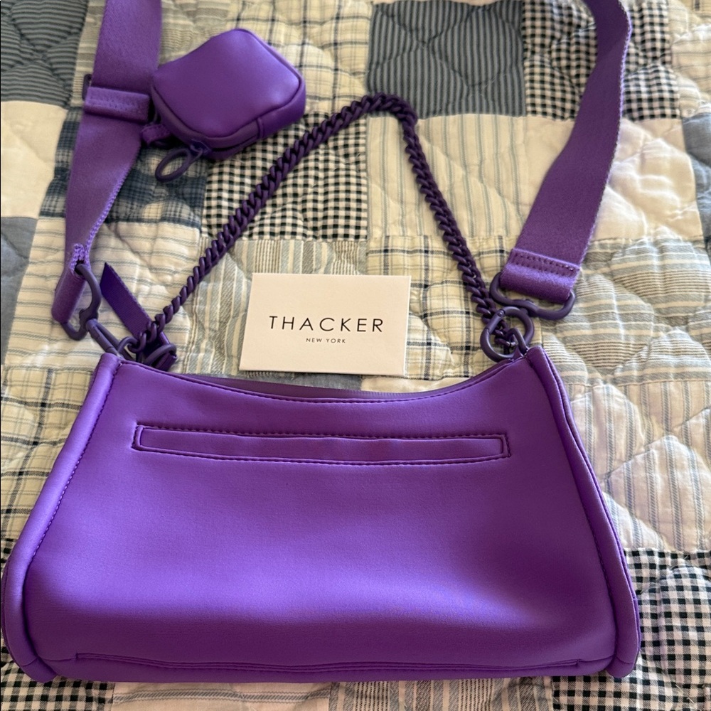 Thacker Neoprene Crossbody Bag Electric Purple NWOT